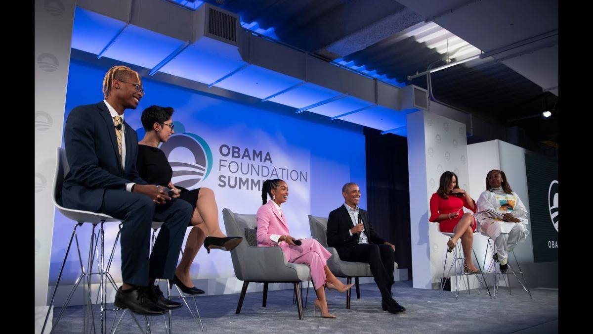 President Obama in conversation 