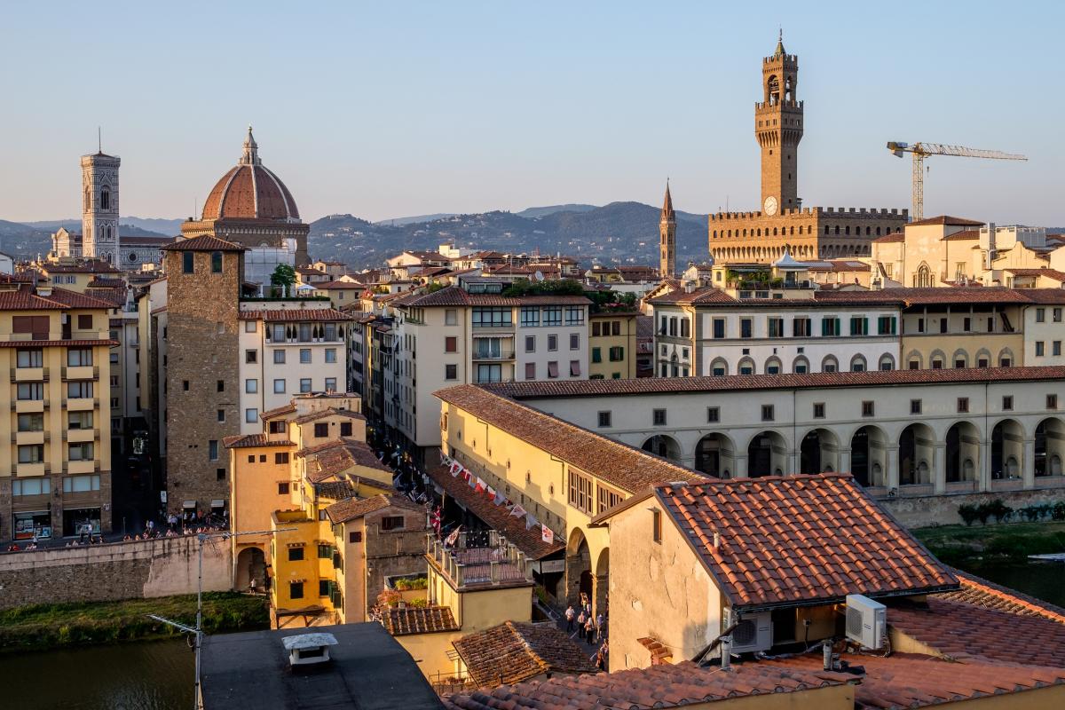 View of Ponte Vecchio and the Vasari Corridor